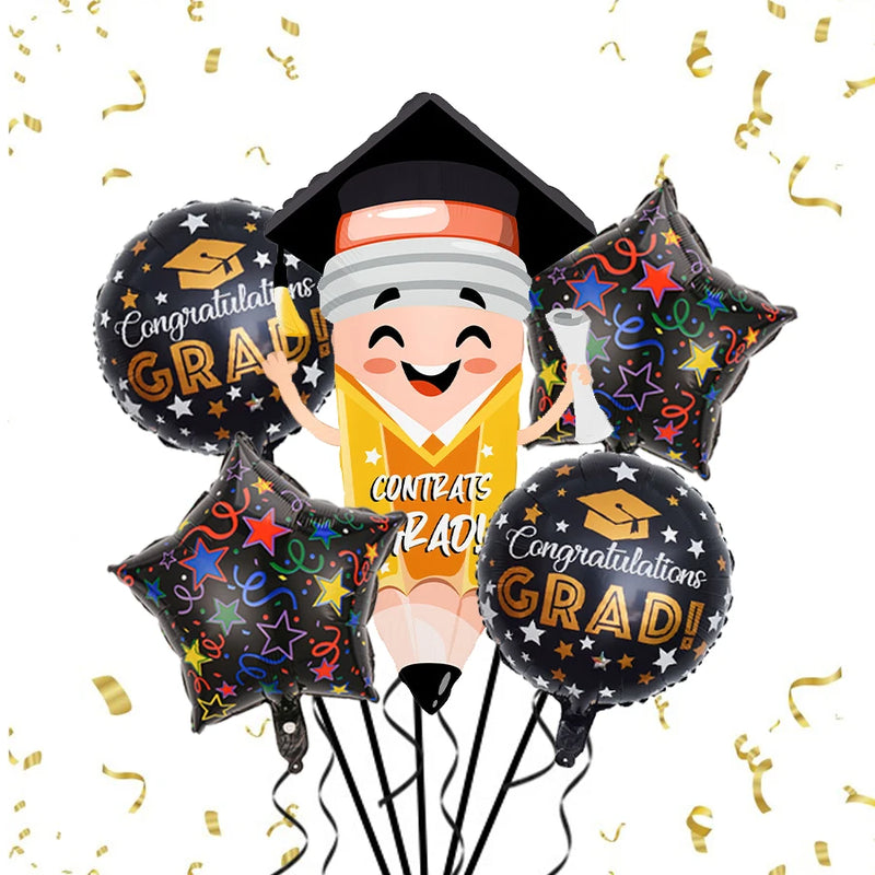 Graduation 2024 Party Decoration Balloons Helium Foil Balloon Congratulation Graduated Doctor Hat High School