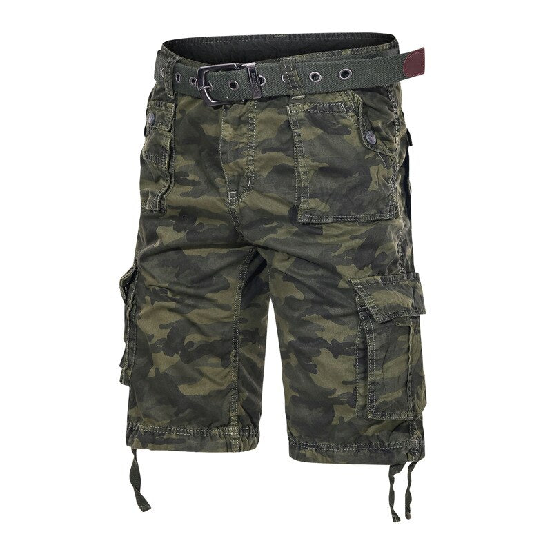 Cargo Shorts Men 2023 Summer Breeches Pocket Army Camo Bermuda Male Knee Length Men's Cotton Military Clothing Camouflage Shorts