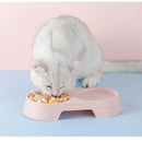Haustier-Doppelnapf Kunststoff Kätzchen Hund Futter Trinkschale Futterspender Katze Füttern Haustierbedarf Zubehör Hundezubehör Hundenapf
