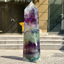 Natural Fluorite Crystal Column Magic Wand Obelisk Point Earth Healing