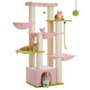 Big Cat Tree Tower for Large Cats Robust with Several Levels Cat House Climbing Tree with Hammock 11 Sisal Posts Large Perch