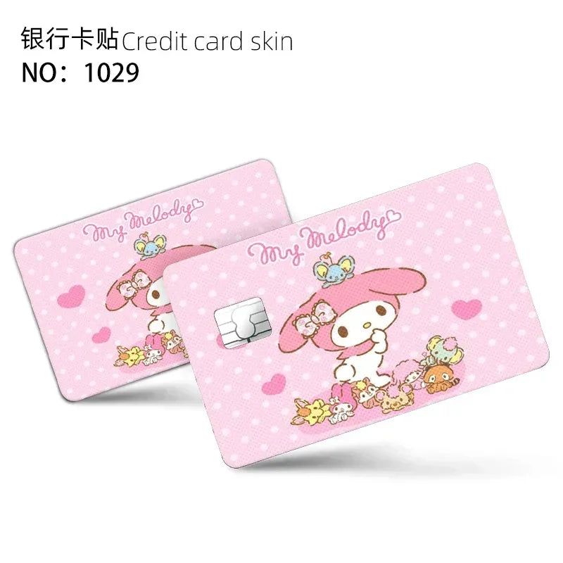 Sanrio Various Anime Bank Credit Cards Bus Pass Stickers Cool Decoration Waterproof and Scratch Resistant Stickers Toys Gifts