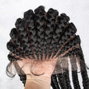 36 inches Synthetic Lace Front Wig Braided Wigs Braid African With Baby Hair Braids Wigs Full Lace Braided Wigs