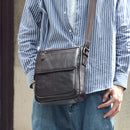 JOYIR Echtes Rindsleder Herren Vintage Handtaschen Überschlag Herren Umhängetaschen Lässige Kuriertaschen Mode Umhängetasche