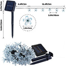 Solar Garden Light Flower Outdoor Solar  String Lights Waterproof Fairy Simulation Floral Garlands Lamp Christmas Decoration