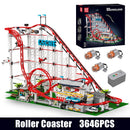 Mould KIng 11014 Creative Building Block Motorized Rolle Loop Coaster Model Toys Compatible With 10303 Set Kids Christmas Gift