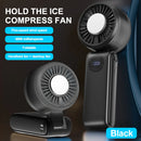 Handheld Air Cold Fan 3600mAh USB Rechargeable Outdoor Mini Cooling Fan With 100 Speed Wind Cold Compress Foldable Desktop Fan
