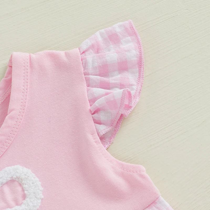 My First Easter Baby Girl Outfits Cute Rabbit Bubble Romper Newborn Collared Smocked Bodysuit Summer Clothes