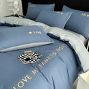 Nordic Luxus Ägyptische Baumwolle Bettwäsche Set King Queen Doppel Twin Größe mit Bettlaken Bettbezug Kissenbezüge 1/2 Personen Bettwäsche