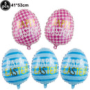 Easter Balloons Large Bunny Egg Foil Balloons Easter Egg Balloon Baby Shower Happy Easter Themed Party Decorations Supplies