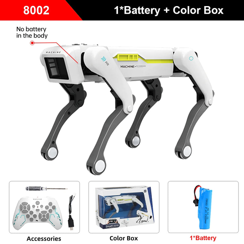 Teeggi Electric RC Intelligent Robot Dog Multifunction RC Mechanical Dog with turret Educational Toy Bionic Smart Robot Toy Gift