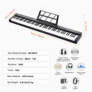 SucceBuy 88 Key Digital Piano Keyboard Semi Weighted Keys Full Size Electric Portable Keyboard Piano Set 1000Tones for Beginners