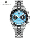 2026New PAGANI DESIGN Quartz Panda Dial Watch Sapphire Luxury Luminous 500 Bezel Men Watch 316L All Steel Japan Movt Chronograph