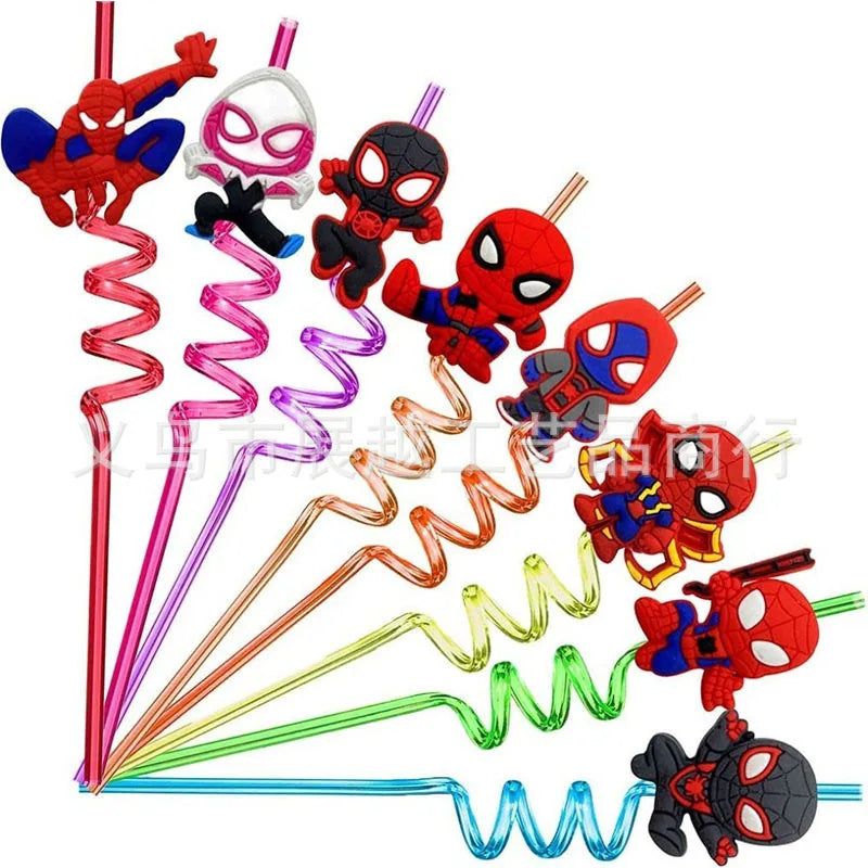 Spiderman Birthday Decorations New Spiderman Aluminum Film Balloon Disposable Tableware Party Plates Straw Supplies Baby Shower