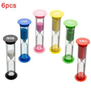 6PCS Sand Hourglass Teeth 2 Minutes Stitch Hourglass Child Tooth Brushing Hourglass Children's Sand Watch Teeth Brushing Timer