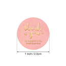 500pcs Gold Pink Thank You Stickers Kraft paper Seal Labels Small Business Supplies Handmade With Love Stickers for Gift Decor