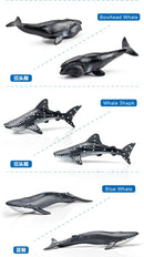 20Pcs Mini Marine Animals Diver Figures Set PVC Killer Sperm Blue Whale Dolphin Figurines Model Educational Toy For Kids