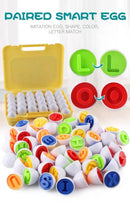 Montessori Baby Toys Match Egg Puzzle  Geometry Matching Egg Color alphabets Easter Egg Educational Toys For Children2