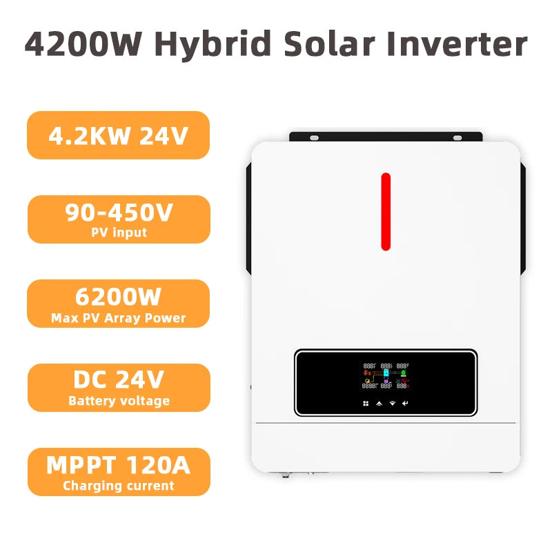 Y&H Hybrid Solar Inverter 1KW 1.6KW 1.8KW 3KW 4.2KW 6.2KW 10.2KW 220Vac MPPT Pure Sine Wave Inverter Solar Charger Controller