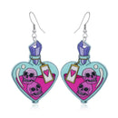 Halloween Earrings European and American Ins Dark Funny Skull Head Earrings Fashion Creativity Skull Hand Bat Earrings Female