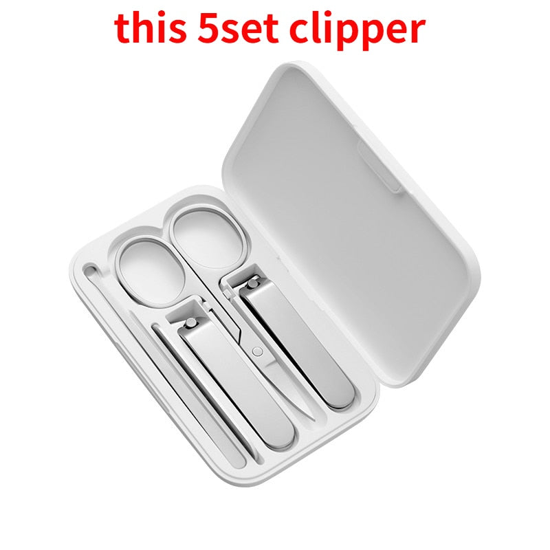 Original Xiaomi Mijia Manicure Nail Clippers Pedicure Set Portable Travel Hygiene Kit Stainless Steel Nail Cutter Tool Set