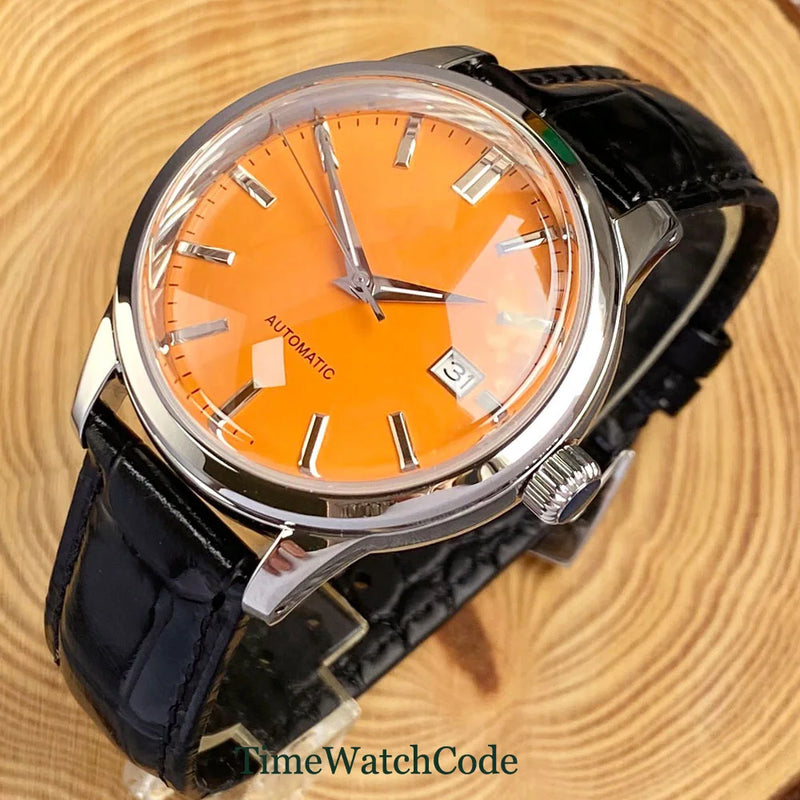 Tandorio Automatic Watch for Men Auto Date NH35A Movement 10ATM Water Resistance 40mm Double Bow Domed Sapphire Crystal