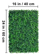 The Green Wall | 24-Piece Artificial Boxwood Hedge Panels, 64 Sq Ft