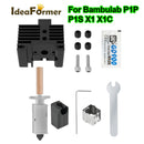 Upgrade Hotend For Bambu Lab X1 X1Carbon Bi Metal Heatbreak  Hard Steel Nozzle Thermistor Fit Bamboo Bambulabs P1P P1S hotend