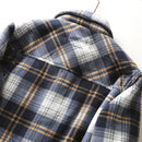 Autumn Winter Men's Fleece Linend Warm Shirt Jackets Thickened Long Sleeve Flannel Checked Shirts Vintage Casual Men Shirt Coats