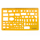 1 Pcs Geometry Drawing Template Ruler 22x10.5cm Green Plastic Student Lab Stationery Measuring Tool Ruler School Supplies