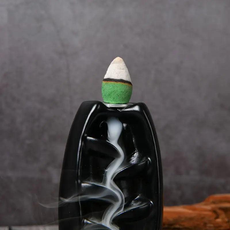 Incense burner, resin reflux incense burner, reflux aromatherapy incense burner stand, suitable for home reading room decoration