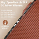 JAYO High Speed Marble PLA Filament 5 Rolls High Speed PLA 3D Printer Filament For FDM Marble-Like Texture 3D Printing Materials