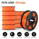 SUNLU 10KG 3D Filament PETG Filament 10kg 22 lbs 1.75mm 3D-Drucker-Filament Gute Säure- und Alkalibeständigkeit Hohe Transparenz