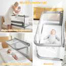 Baby bassinets bedside sleeper, co sleeping bed for baby, for co sleeper for baby in bed, Portable Crib, breathable and visible mesh window