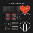 RGB Colorful Flowing Water Light Heart-shaped DIY Soldering Kit Love LED Circuit Board Welding School Welding DIY Practice Board