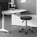 KKTONER PU Leather Round Rolling Stool with Foot Rest Swivel Height Adjustment Spa Drafting Salon Tattoo Work Office Stools