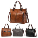 Large Capacity Shoulder Bag Vintage PU Leather Multi-Pocket Tote Bag Adjustable Shoulder Strap Crossbody Bag Women handbags 2024