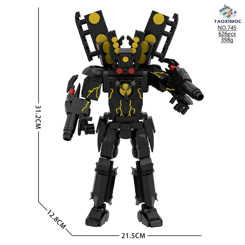 Skibidi Toilet Titan TV Man Speakerman Horror Game Bosses Camara Building Block Cartoon Doll Model Kids Birthday Halloween Gift