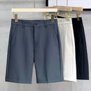 Five-point Solid Color Suit Trousers for Men Korean Style Trendy Business Chic Loose Shorts Slim Trousers Thin Casual Trousers