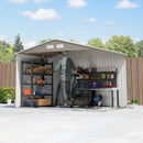 The Holdfast Shed | Outsunny 9 x 6 ft Galvanised Steel Garden Store