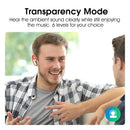 QCY HT05 ANC Kabellose Kopfhörer 40dB Geräuschunterdrückung Bluetooth 5.2 In-Ear-Kopfhörer 6 Mikrofone ENC HD-Anruf-Headset Transparenzmodus