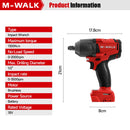 M-WALK Tool 1300N.M Brushless Impact Wrench Cordless Electric Wrench 1/2 in Screwdriver Power Tool For Milwaukee 18V Battery Pin
