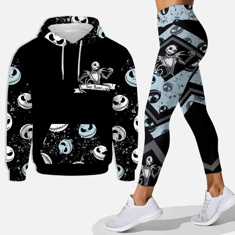 Jack Skellington Nightmare Before Christmas Combo Hoodie And Legging Set Disney Hoodie Yoga Pants Sweatpants Fashion Sports Suit