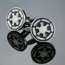 Luxury men's French shirt cufflinks classic round blue black stars rudder cuff buttons suit accessories jewelry gifts wholesale