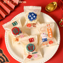 2025 Chinese New Year Snowflake Crispy Packaging 100Pcs 7x10cm Baking Cookie Machine Sealed Candy Bags