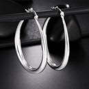925 Sterling Silber 41 mm glatte Kreis-Creolen für Damen, Mode, Party, Hochzeit, Accessoires, Schmuck, Weihnachtsgeschenke