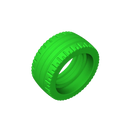 Gobricks 10PCS 18977 Tyre Parts 24x12 Low Profile Bricks Tire Fit 18976  66727 Wheel MOC Car Truck Model Building Blocks Tread