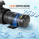 SucceBuy Above Ground Pool Pump 1HP/1.5HP/2HP Single Speed with Filter Basket for Above Ground Pools Hot Tubs Spas UL Certified