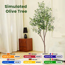 Realistic Artificial Olive Tree, Lifelike Faux Olive Plant for Home, Office, Garden Décor