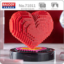 DP 71011 Valentine Day Wedding Lover Heart I Love You With Base DIY Mini Diamond Blocks Bricks Building Toy For Children No Box